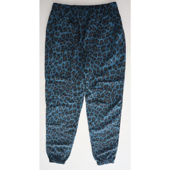 Young Fabulous & Broke Women's Sz S Blue Martino Leopard Print Jogger Pants $80 - Picture 2 of 6